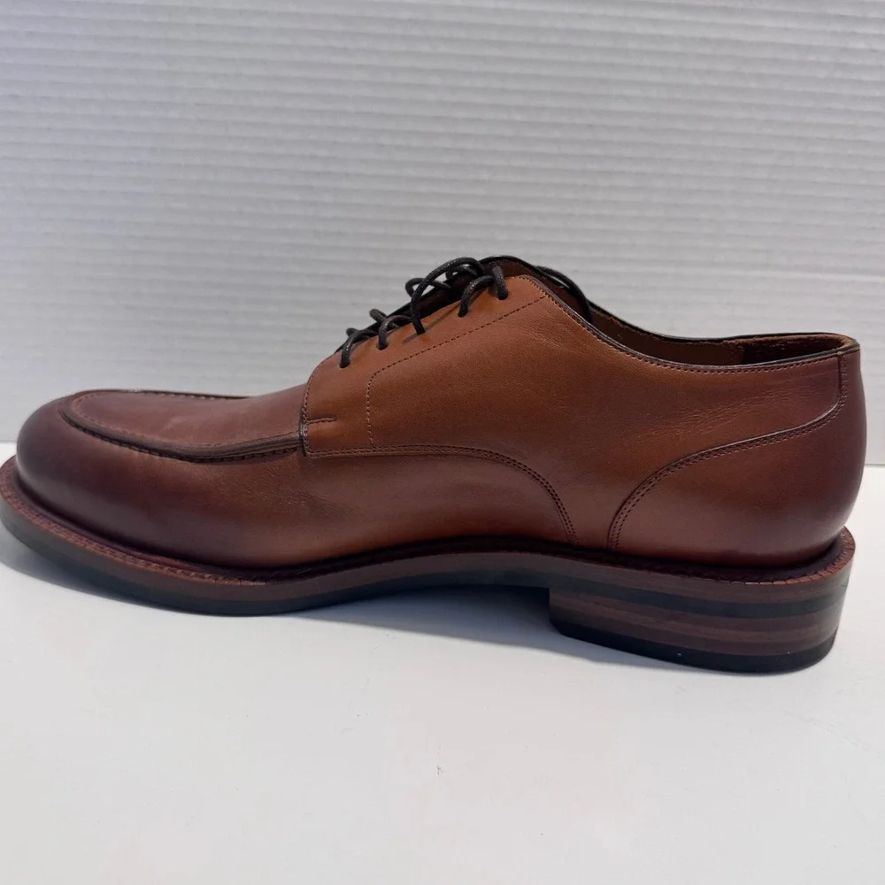 Beckett Simonon Dunham Derby Men 10.5 Tan Leather Split Toe Dress Shoes 18782